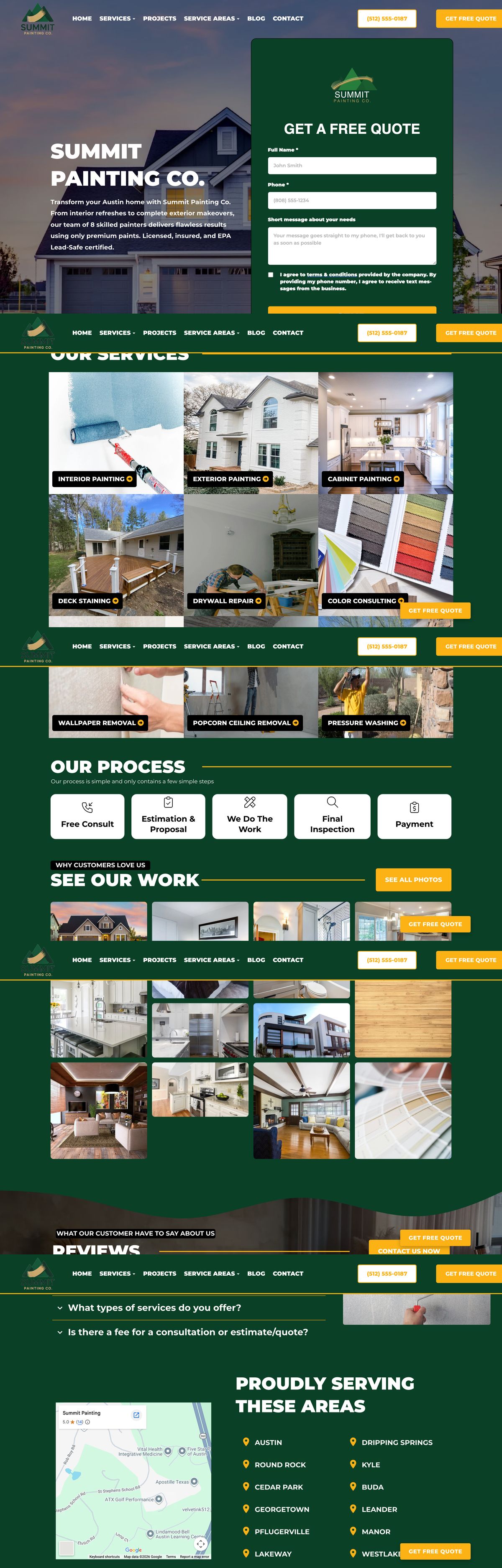 Demo website for a painting company